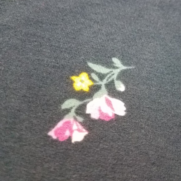 Old Navy Teal Floral Ponte Knit Fit & Flare Dress - Picture 5 of 7